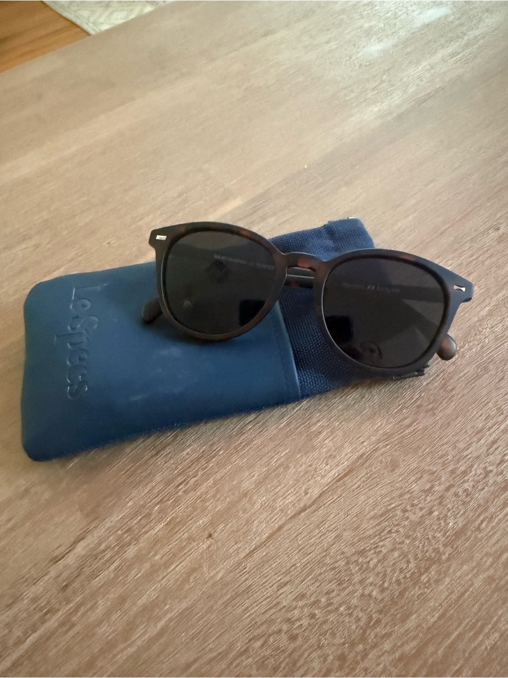 Le Specs Black Round Sunglasses